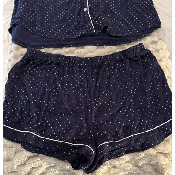 Kate Spade NAVY/WHITE POLKA DOT Pajama Set Size 3X - Picture 5 of 8